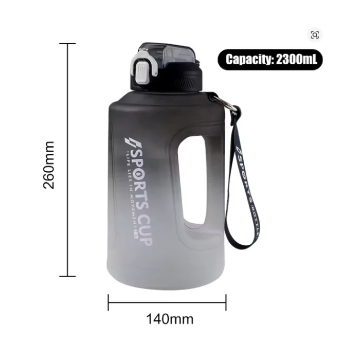 2300ML Large Capacity GYM Water Bottle Gradient - Image 2