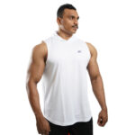 ND Training Tank Hoodie – White Navy