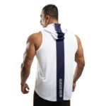 ND Training Tank Hoodie – White Navy - Image 4