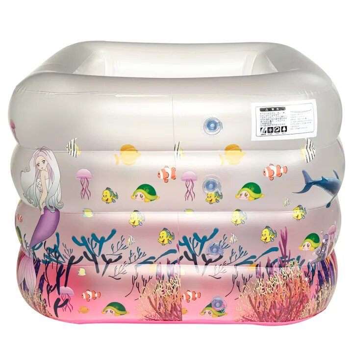 120/130/140cm 4Layers Inflatable Swimming Pool Home Bathtub Summer Backyard Indoor Outdoor Water Playing Center For Kids Boys Household Family - 140cm - Image 3